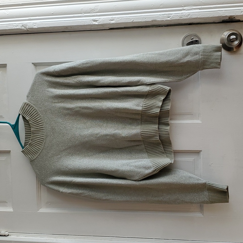 Free People Frosted Fern Starry Night Shimmer Pullover Sweater Size    Medium